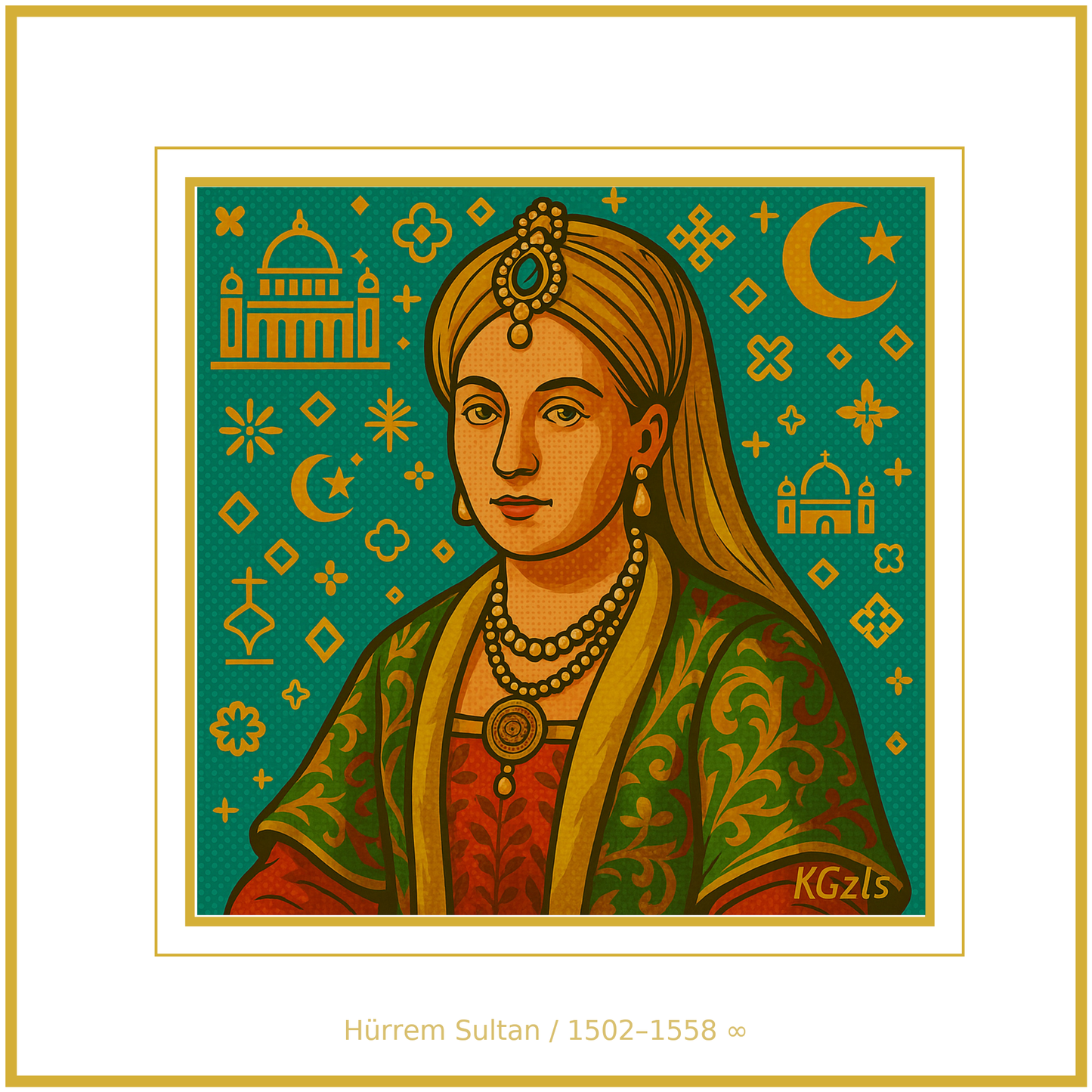 🎨 Hürrem Sultan | ✨ Pop Art & Anadolu Motifleriyle