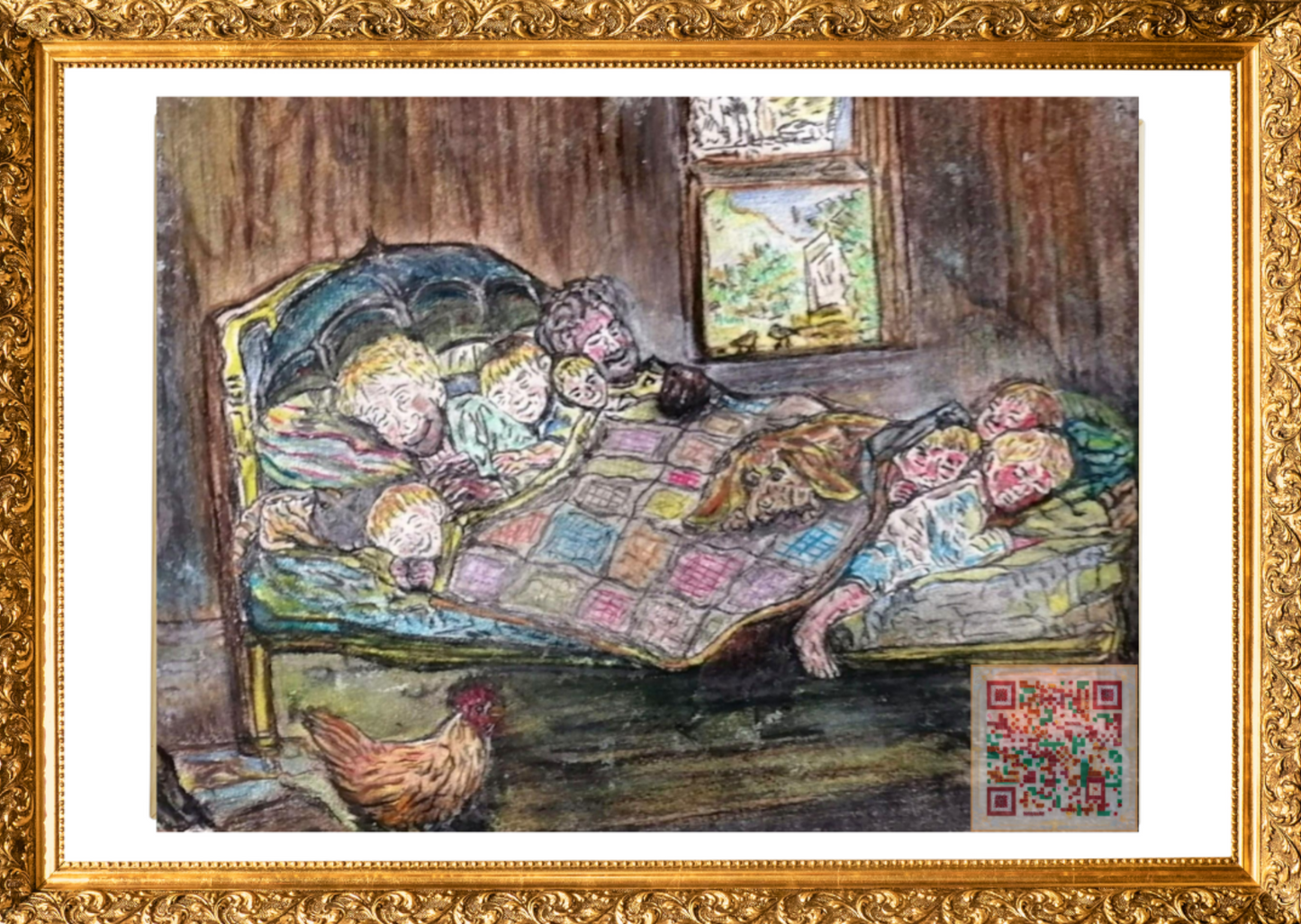 🎨 Yuvada Huzur | Orijinal Eserin QR Kodlu Dijital Baskısı | Dijital Çerçeveli