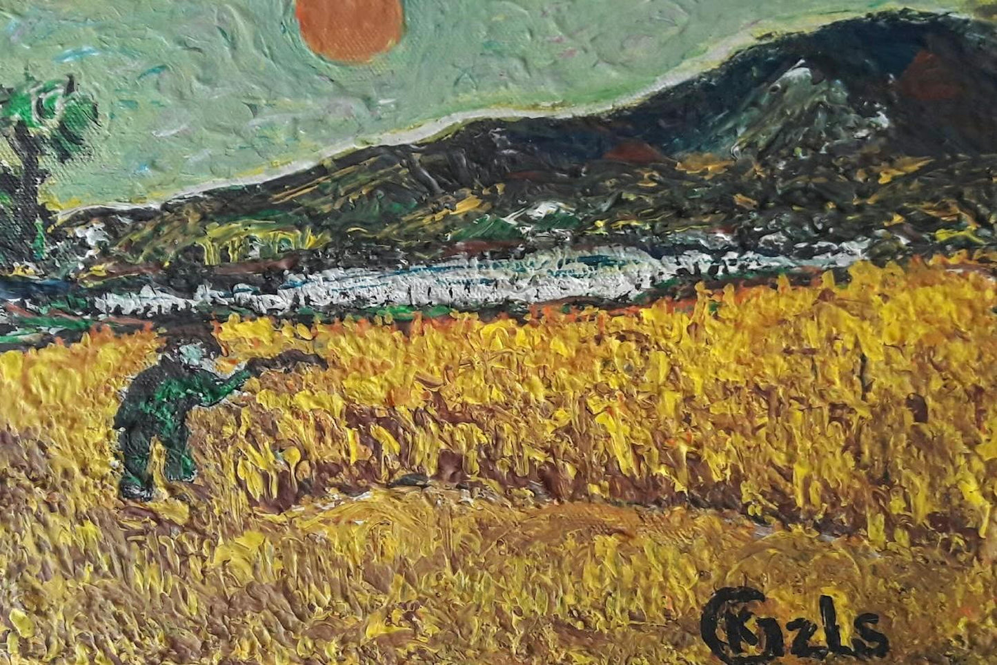 🎨 Tarlada Bir Hasat | KGzls İmzalı Orijinal Tablo