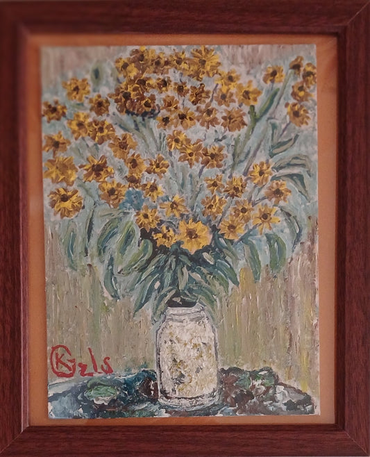 🎨 Alman Papatyası | KGzls İmzalı Orijinal Tablo |