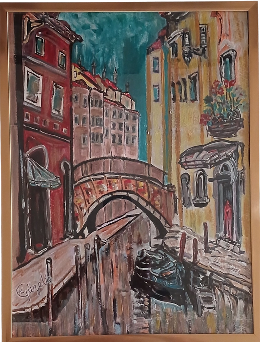 🎨 Kanalda Sessiz Bir Sabah | KGzls İmzalı Orijinal Tablo |