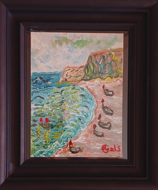 🎨 Kıyıların Sessizliği | KGzls İmzalı Orijinal Tablo |