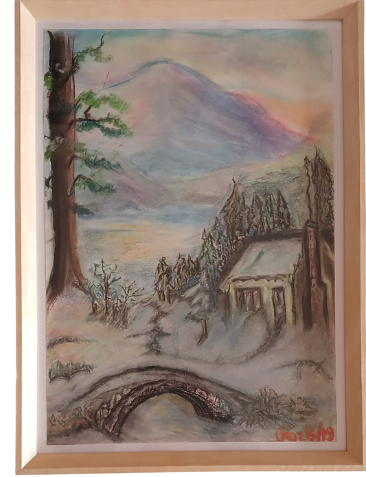 🎨 Mor Dağlar | KGzls İmzalı Orijinal Tablo |