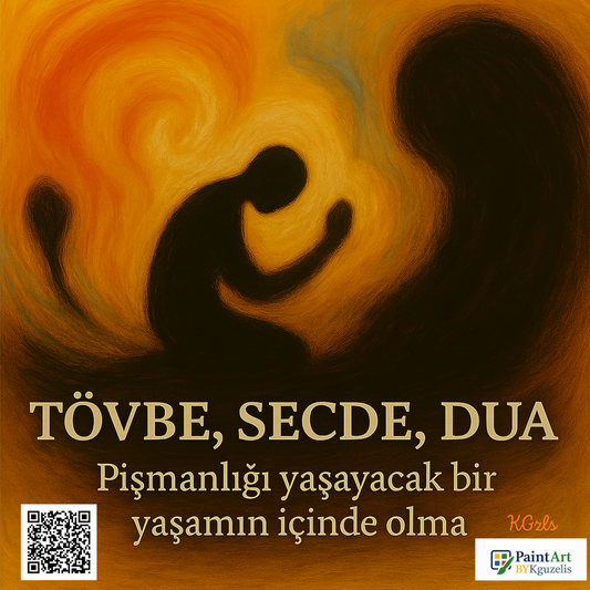 🕊️ Tövbe – Secde – Dua | Dijital Sanat Eseri (3 Versiyon)