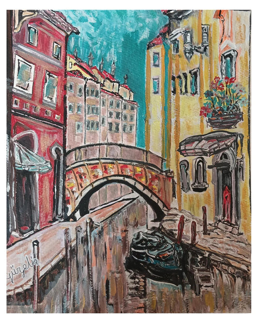 🎨 Kanalda Sessiz Zaman | KGzls İmzalı Orijinal Tablo