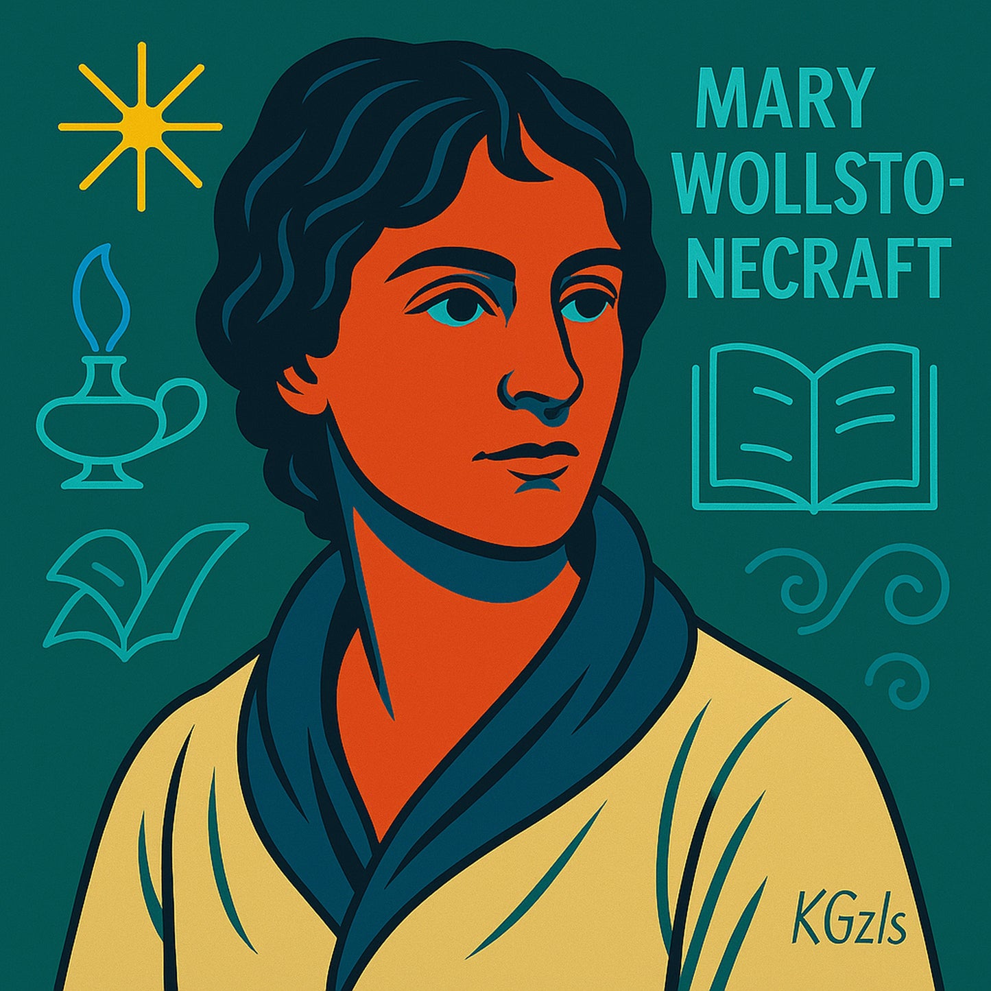 🎨 Mary Wollstonecraft | NeoPop Queens Koleksiyonu |