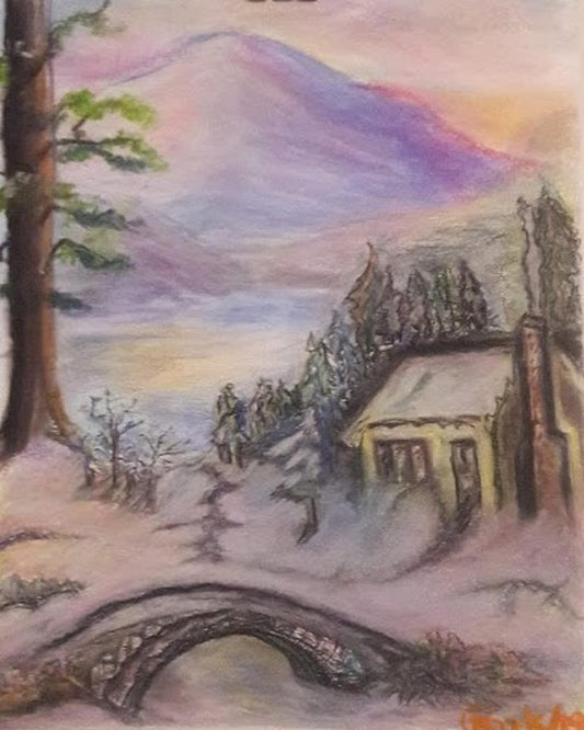 🎨 Mor Dağlar | KGzls İmzalı Orijinal Tablo