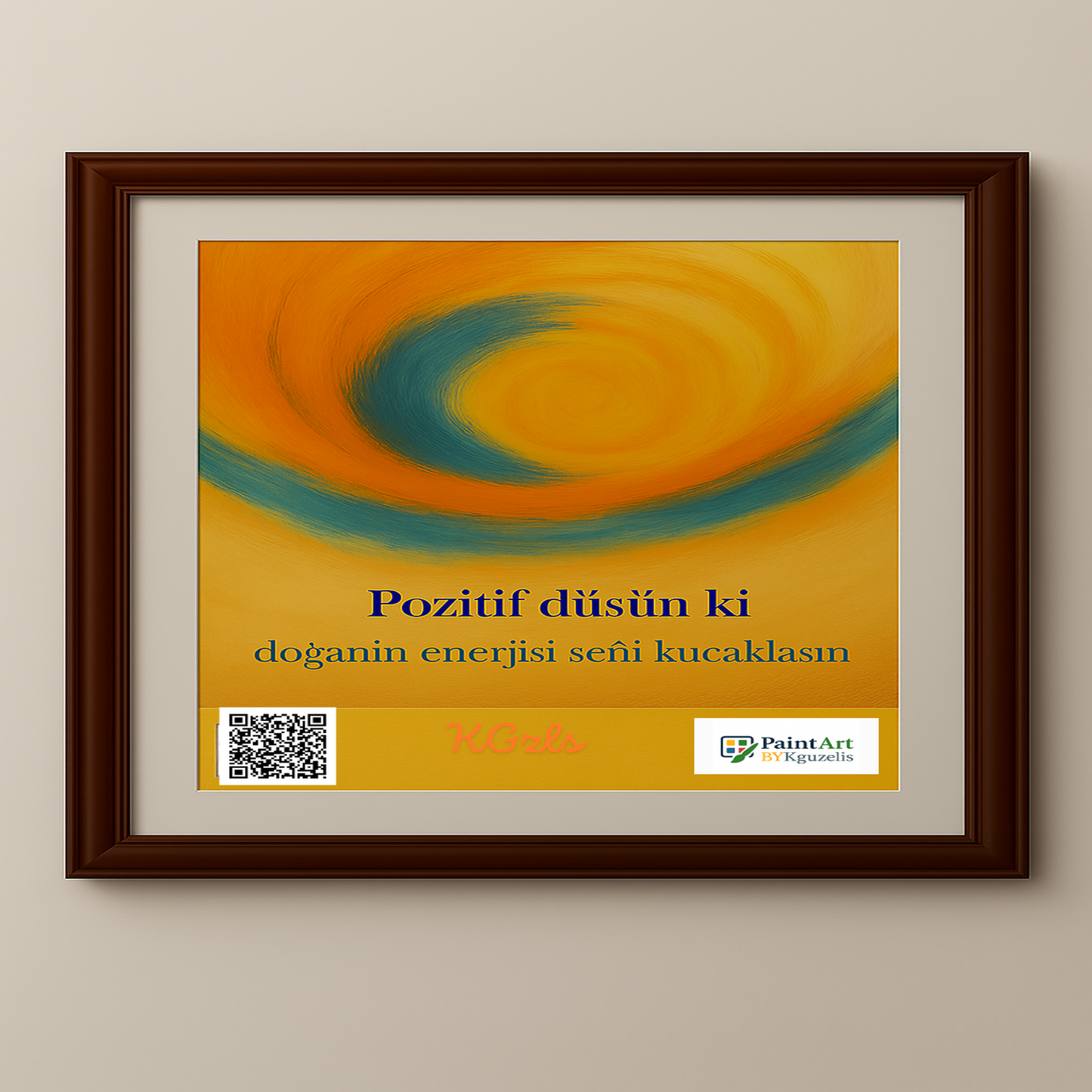 🌿 Pozitif Düşün ki Doğanın Enerjisi Seni Kucaklasın | Dijital Sanat Eseri (3 Versiyon)