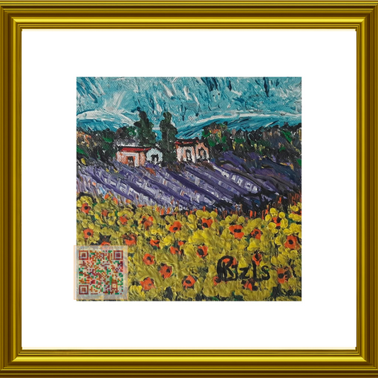 🎨 Gelincik Tarlası | Orijinal Eserin QR Kodlu Dijital Baskısı | Dijital Çerçeveli
