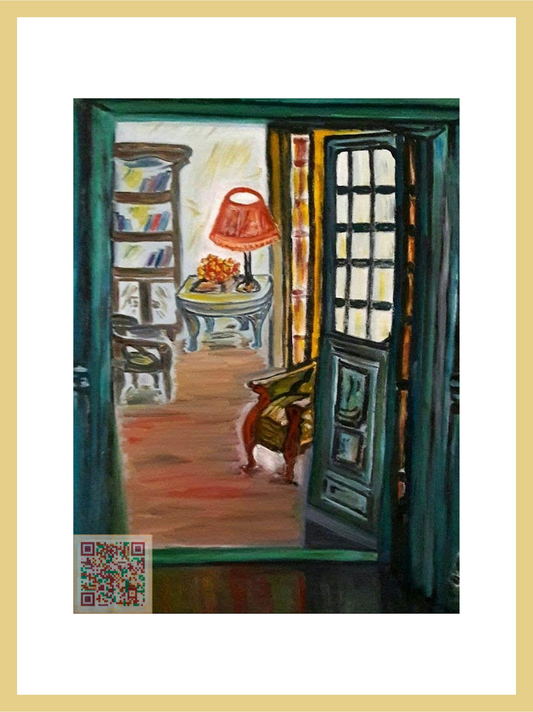 🎨 Okuma Zamanı | Orijinal Eserin QR Kodlu Dijital Baskısı | Dijital Çerçeveli