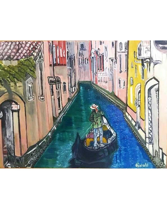 🎨 Venedik’te Yavaş Zaman | KGzls İmzalı Orijinal Tablo