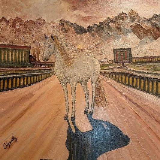 🎨 Yalnız Yarışçı | KGzls İmzalı Orijinal Tablo