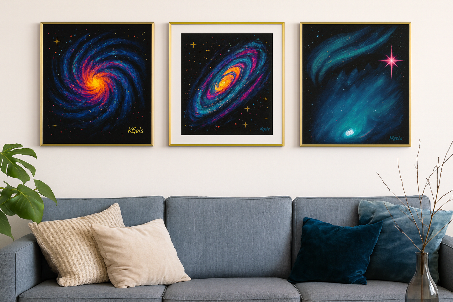 🎨 🌌 Kozmik Yaşam Üçlüsü – Samanyolu – Andromeda – Triangulum