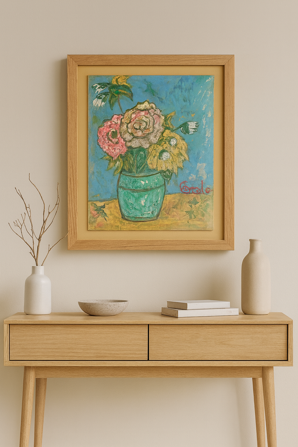 🎨 Güllerle Bahar | KGzls İmzalı Orijinal Tablo