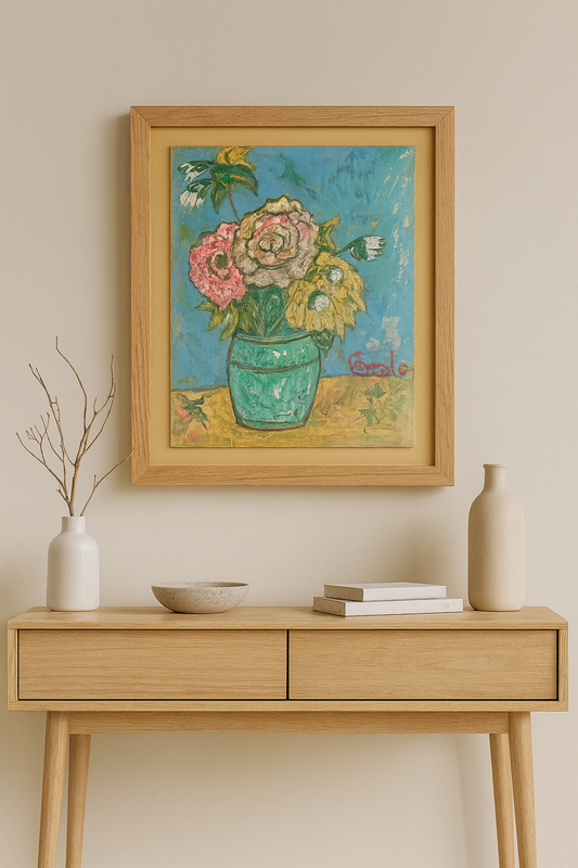 🎨 Güllerle Bahar | KGzls İmzalı Orijinal Tablo