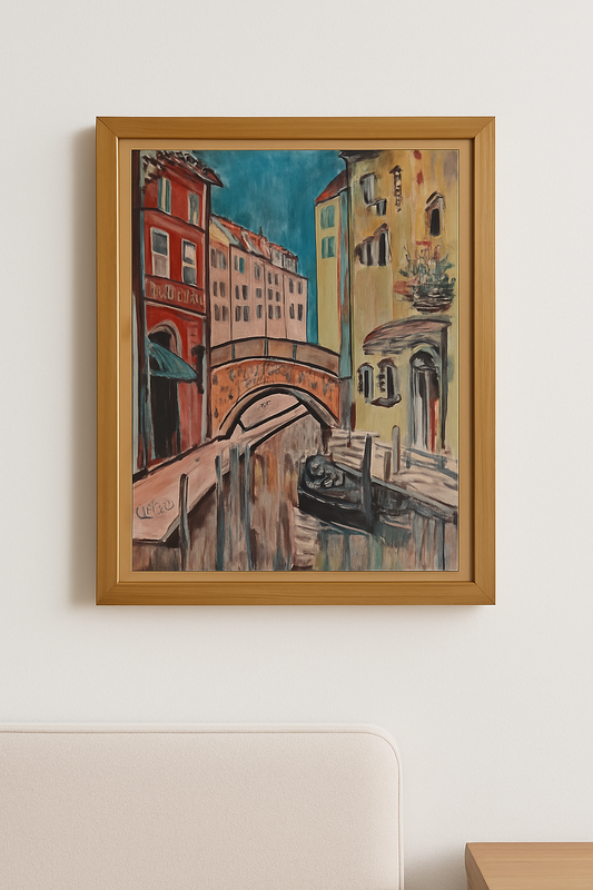 🎨 Kanalda Sessiz Bir Sabah | KGzls İmzalı Orijinal Tablo |