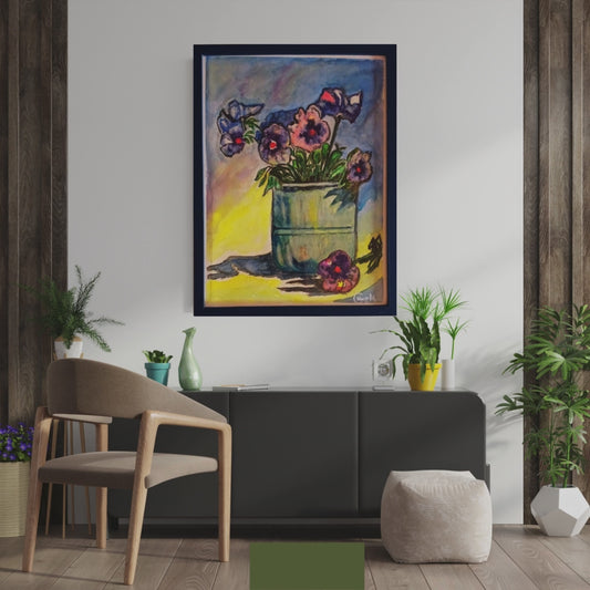 🎨 Yere Düşen Menekşe | KGzls İmzalı Orijinal Tablo