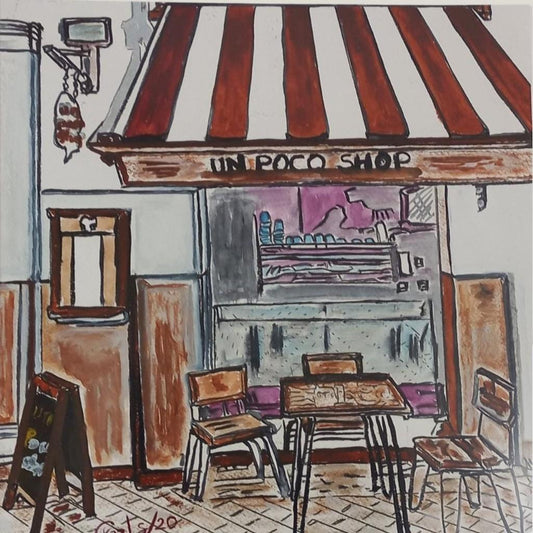 ☕ Unpoco Cafe | KGzls İmzalı Orijinal Tablo